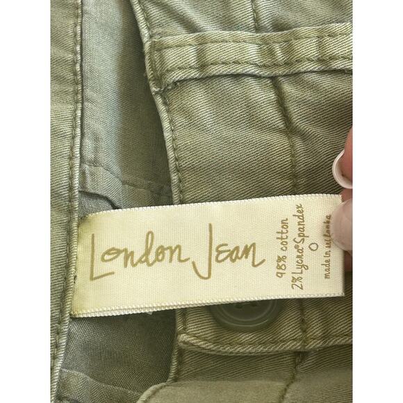 London Jean Olive Green Skinny Embellished Cargo Pants Size 0 - Picture 10 of 10